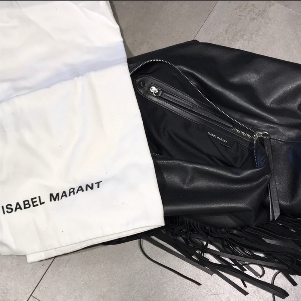 Isabel Marant Eedna Black Leather Hobo Bag - Picture 9 of 9